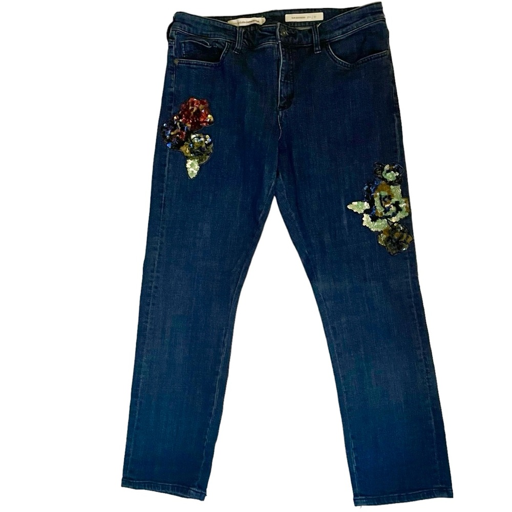 Pilcro and the Letterpress 31 Slim Boyfriend sequined jeans - Picture 2 of 11
